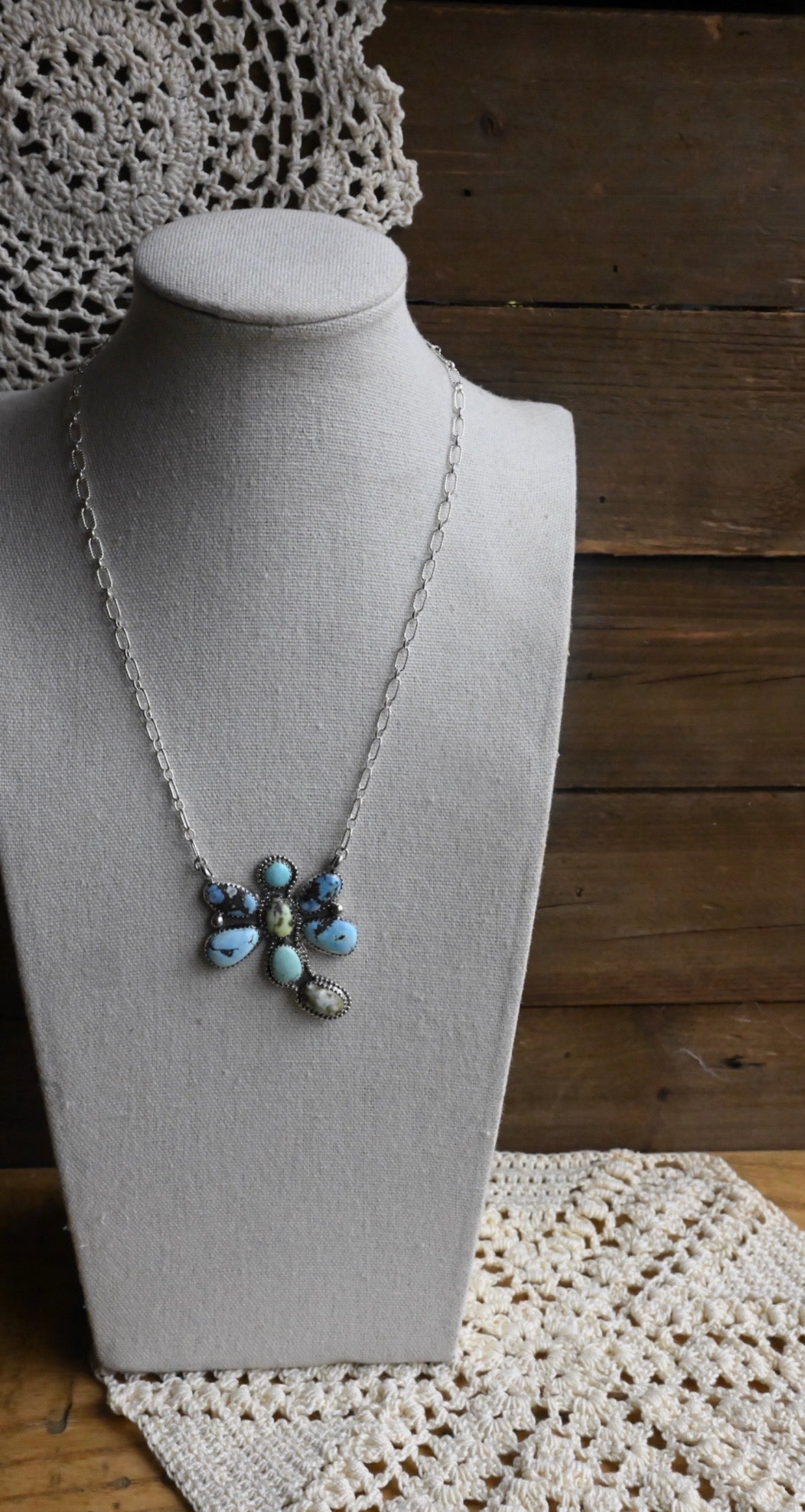 Mixed Stone Dragonfly Necklace