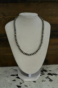 6mm Sterling Silver Bead Necklace