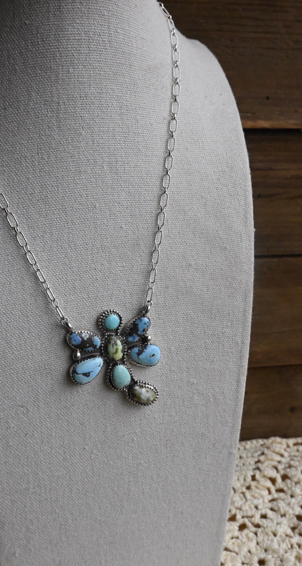 Mixed Stone Dragonfly Necklace