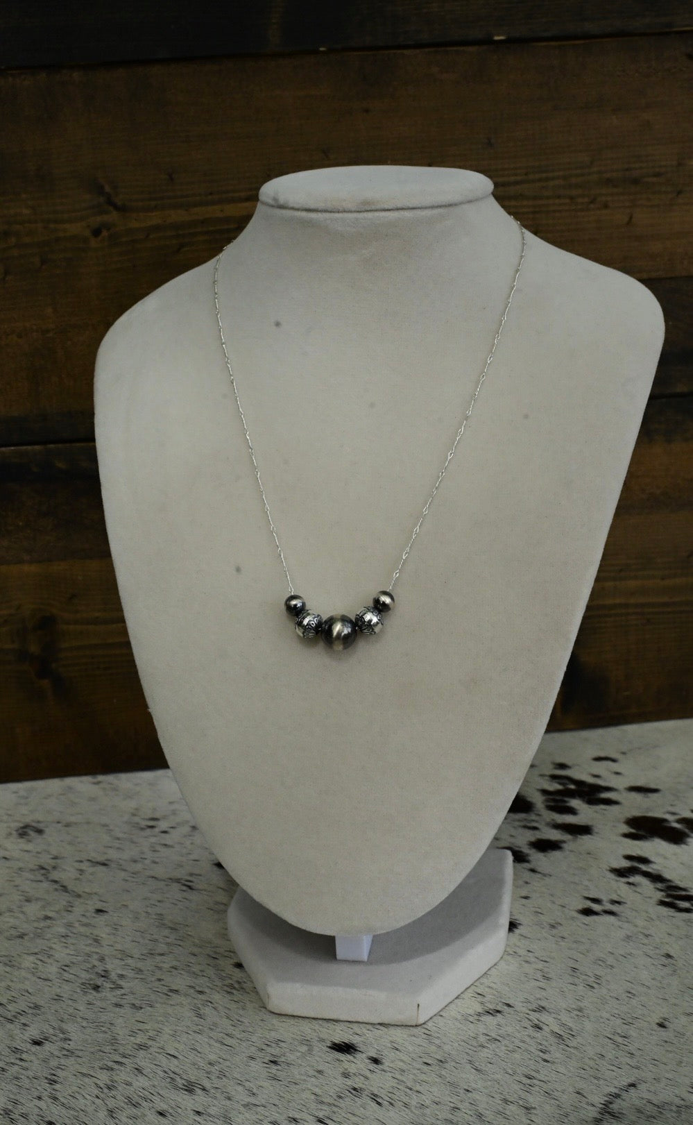 Sterling Silver Graduated Necklace