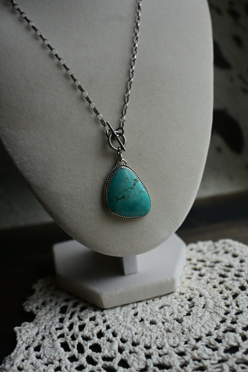 Turquoise Toggle Clasp Necklace