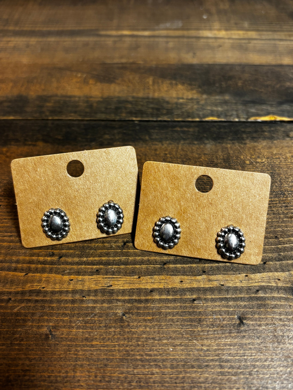 Silver Concho Mini Studs