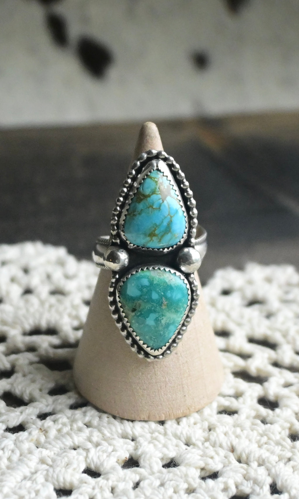 Kingman & Emerald Valley Adjustable Ring
