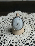 White Buffalo Adjustable Ring