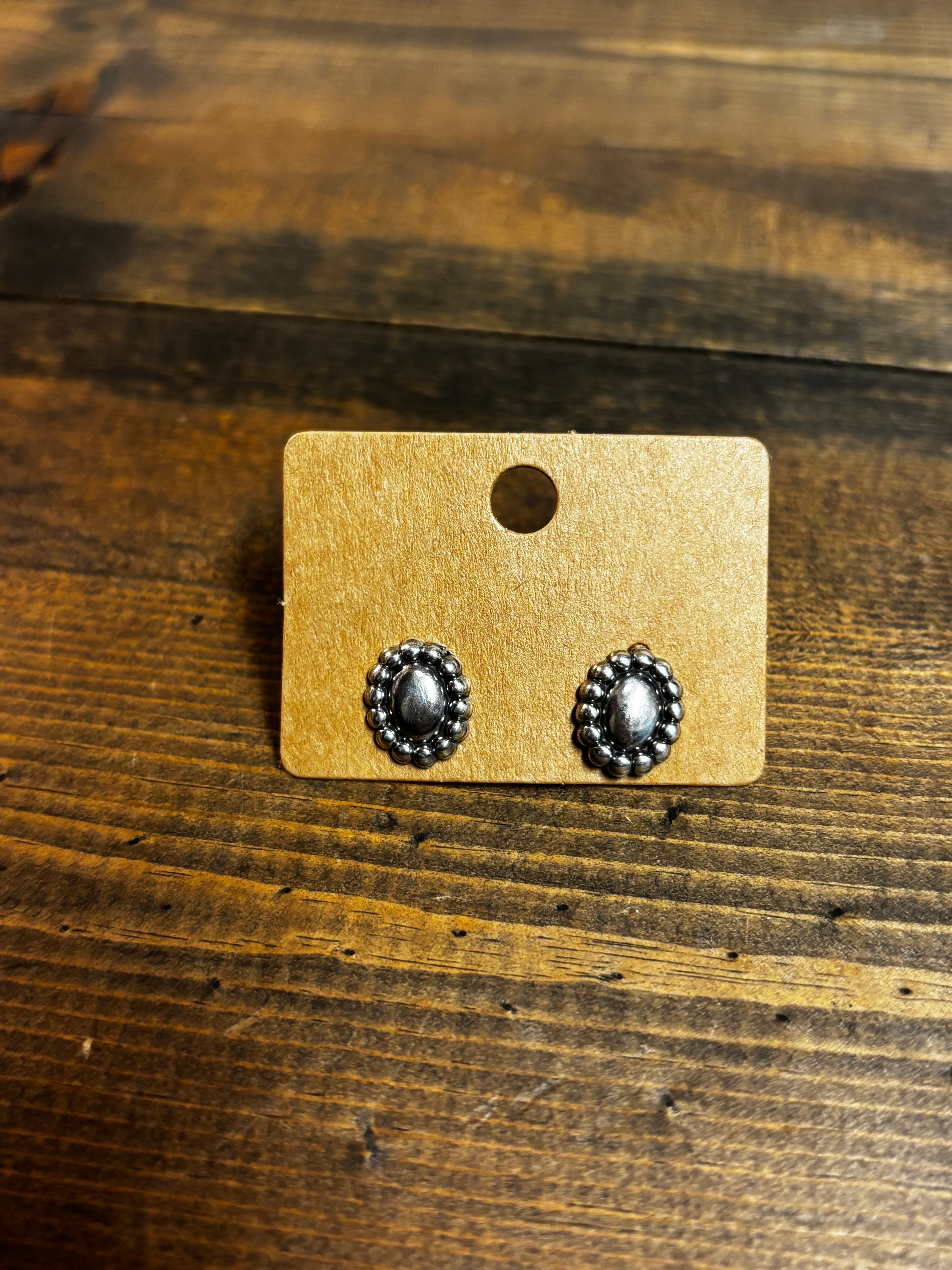 Silver Concho Mini Studs