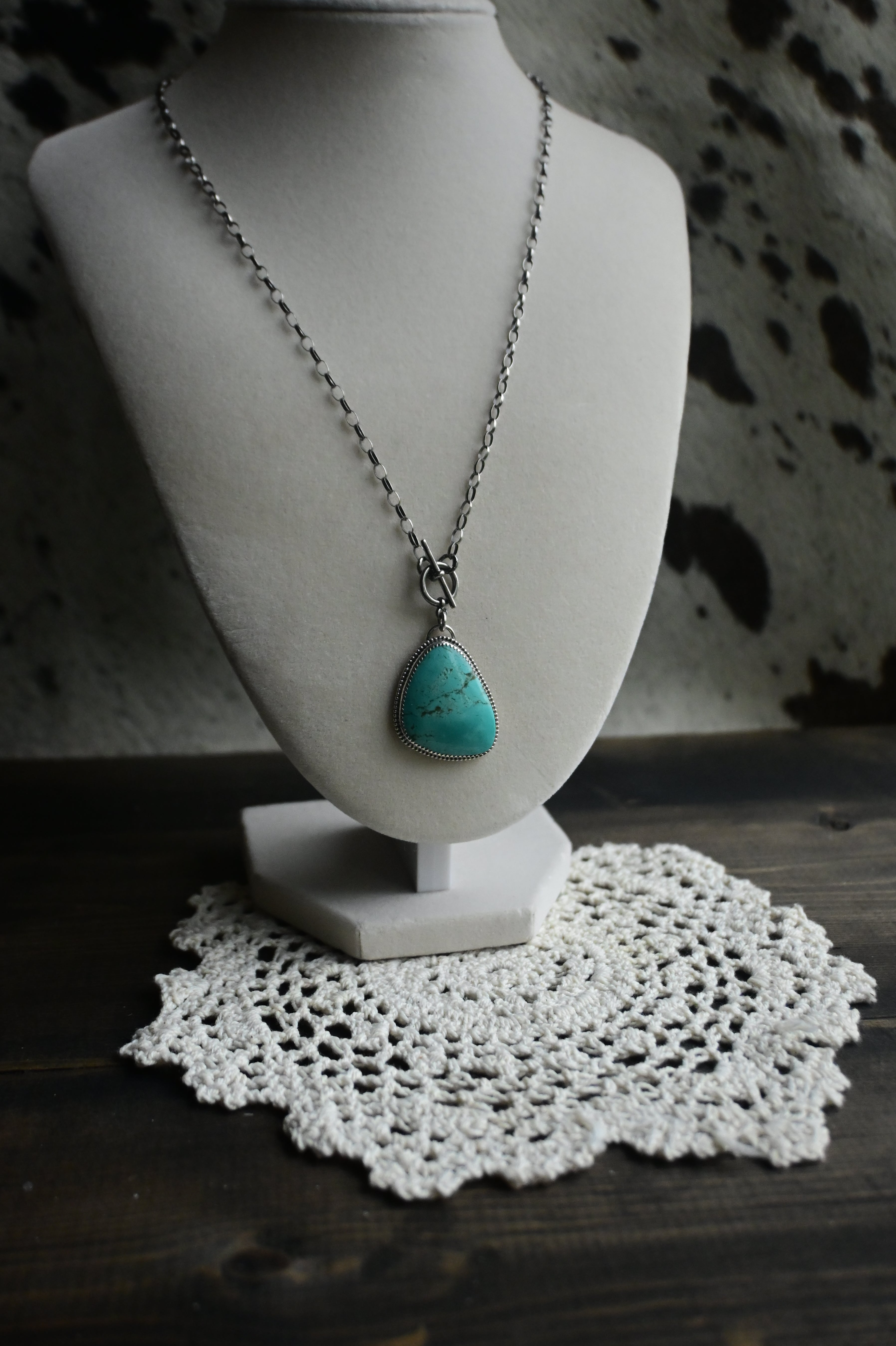 Turquoise Toggle Clasp Necklace