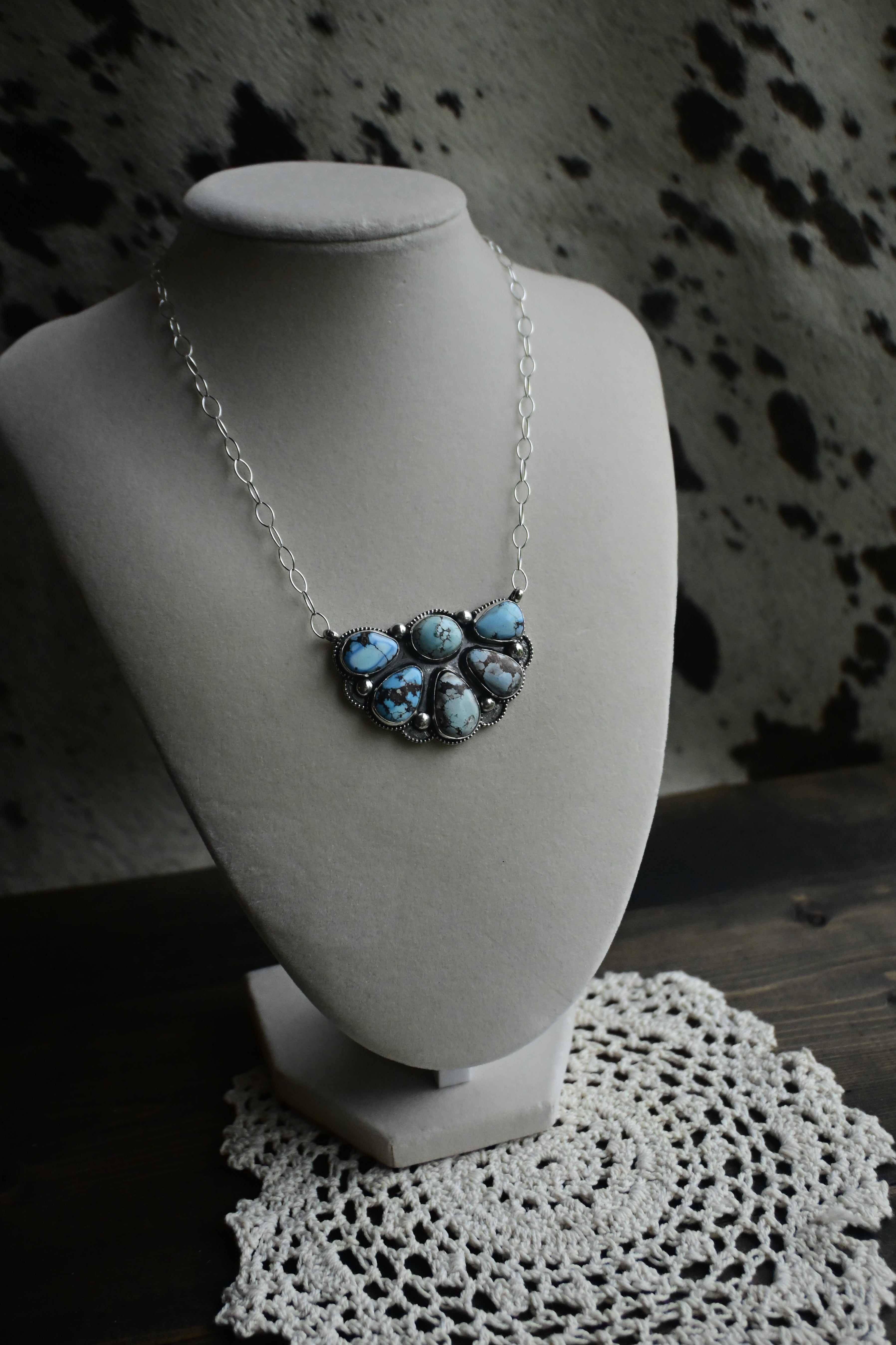 Golden Hills Half Cluster Necklace