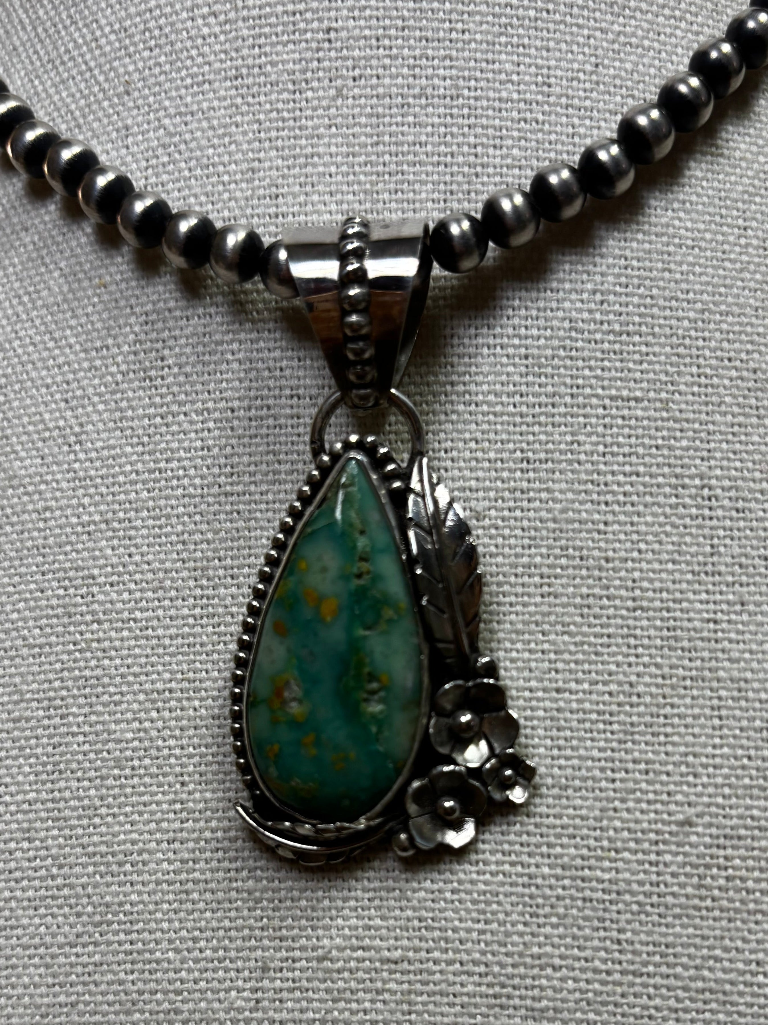 Drusy Floral Pendant