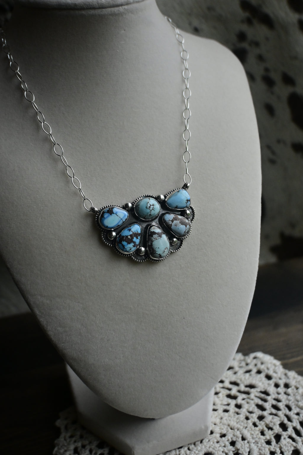 Golden Hills Half Cluster Necklace