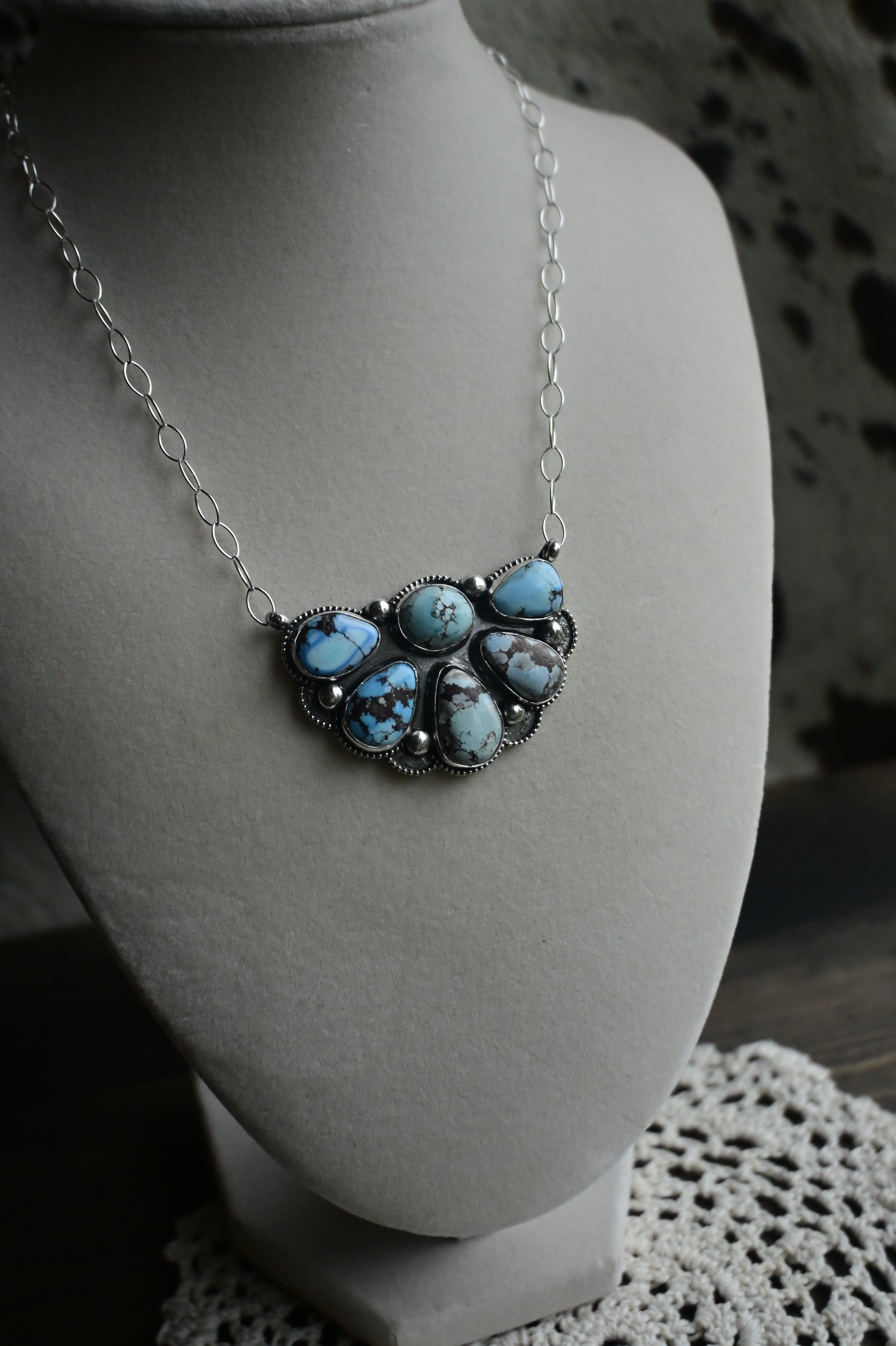 Golden Hills Half Cluster Necklace